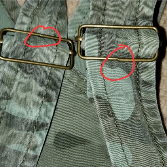 LEI CAMO DENIM SHORTALLS SHORTS OVERALLS BIBS JUNIOR LARGE women medium - Picture 5 of 13